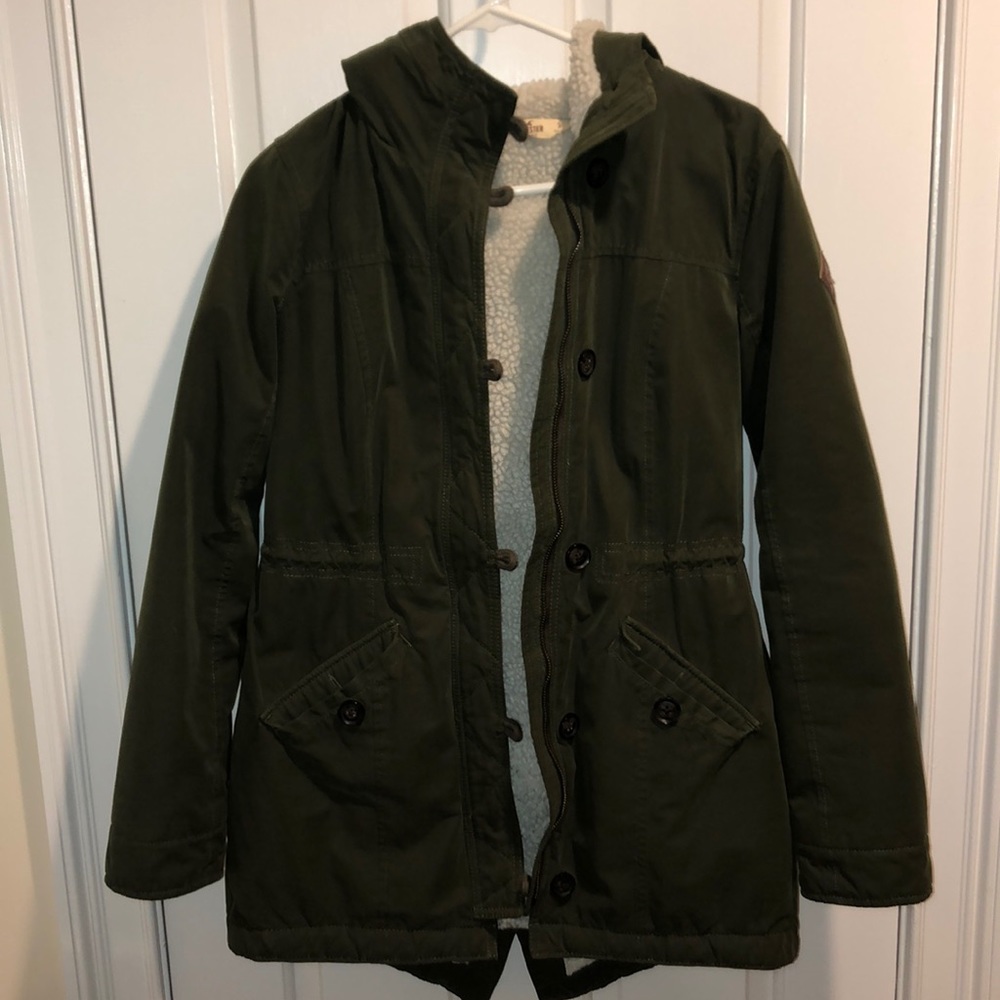 Hollister Winter Army Green Coat
